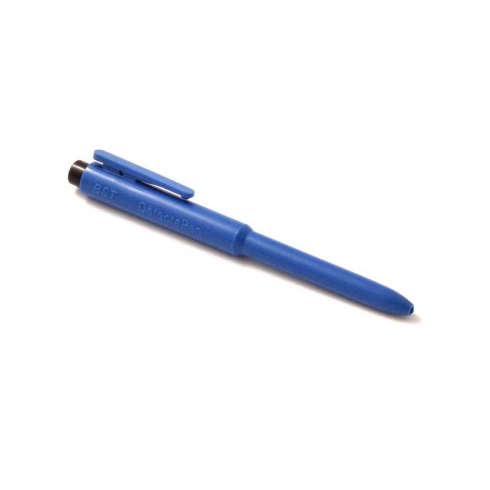 Pens Metal Detectable Pen With Clip Retractable Blue Body Blue Ink