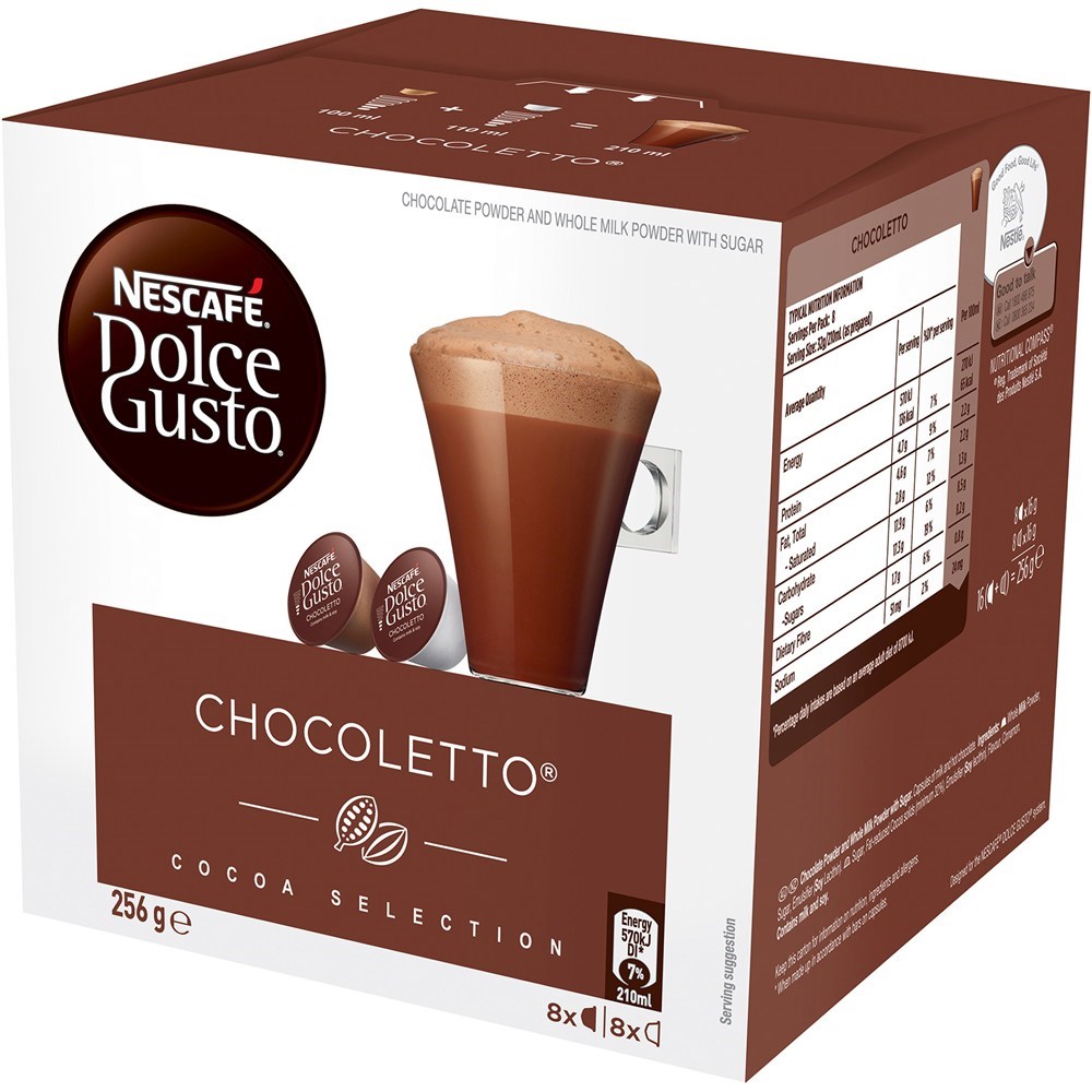 Food & Beverages - Nescafe Dolce Gusto Coffee Capsules Chocolate Pack 8 -  Jaybel Office Choice- Office Supplies, Stationery & Furniture