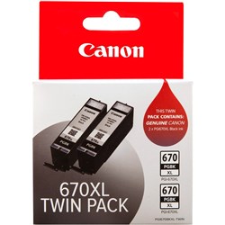 CANON PGI670XL INK CART Twin Pack Black