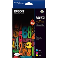 EPSON INK CARTRIDGE 802 CMY XL COLOUR PACK