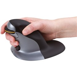 Fellowes Penguin Ambidextrous Vertical Mouse Wireless Small Black/Silver