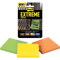# 3M Post It Extreme 76x76mm Assorted Pack of 3