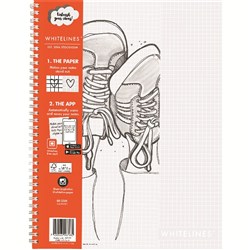 Whitelines Book A4 Soft Cover Spiral 5mm Squares 120 Page