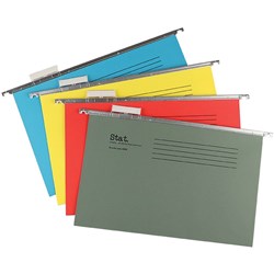 STAT SUSPENSION FILE FOOLSCAP With Index And Tabs Assorted Pack of 20