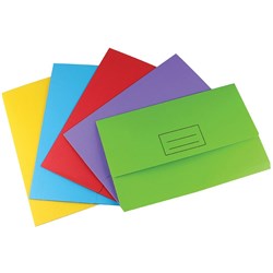 STAT DOCUMENT WALLET FOOLSCAP Manilla Assorted Pack of 25