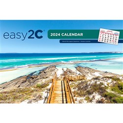 EASY 2C WALL CALENDAR Month To View 324x220mm 2022