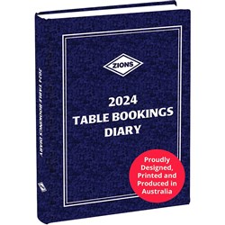 # ZIONS TABLE BOOKING DIARY A4 2 Pages To A Day Blue 2022 *** DISCONTINUED ***