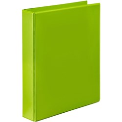 MARBIG CLEARVIEW INSERT BINDER A4 2D RING 25mm LIME