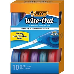 BIC WITE-OUT CORRECTION TAPE EZ PACK OF 10