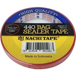 Nachi PVC Bag Sealing Tape 440R 12mm x 66m RED