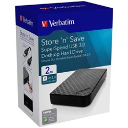 VERBATIM 3.5 Inch STORE'N'SAVE USB 3.0 HDD 2TB