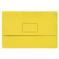 Marbig Slimpick Manilla Document Wallet A3 30mm Gusset Lemon