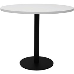 Rapidline Estillo Disc Base Round Table 900D x 755mmH White Top Black Base