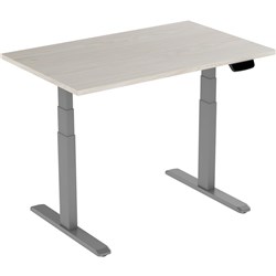 Ergovida Electric Sit-Stand Desk 1500W x 750D x 620-1280mmH Lightwood/Grey