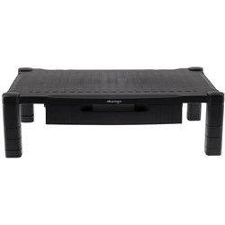 Office Choice Extra Wide Monitor Stand With Drawer 560W x 336D x 103-163mmH Black