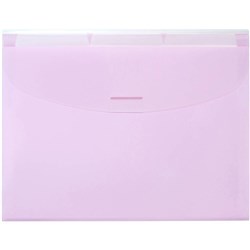 Marbig Expanding Wallet With 3 Tabs Pastel Pink