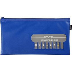 Celco Pencil Case Name 1 Zip Medium 338x174mm Blue