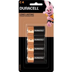 Duracell C Coppertop Alkaline Battery Pack of 4