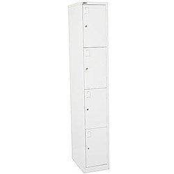 Rapidline Go Locker 4 Door 305W x 455D x 1830mmH White