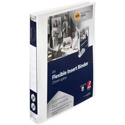 Marbig Professional Clearview Insert Binder A4 2D Ring 25mm White