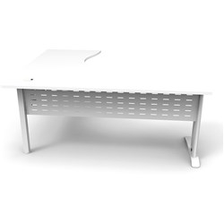 Rapidline Deluxe Rapid Span Corner Workstation 1800/1800W x 750D x 730mmH White/White