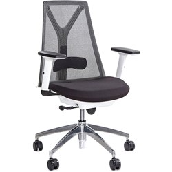 K2 NTR Anchor Executive Chair Mesh Back with Arms Stylish White Frame