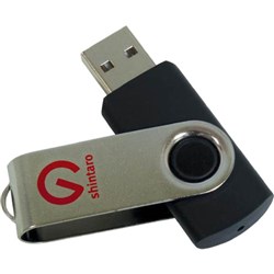 Shintaro 32GB Rotating Pocket Disk USB3.2 Black