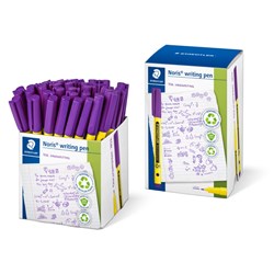 Staedtler Noris 307 Writing Pen Fine 0.6mm Violet Cup Of 50