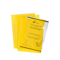 Marbig Ultra Letter File A4 Polypropylene Ultra Yellow Pack Of 10