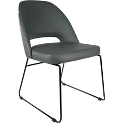 Durafurn Semifreddo Chair Sled Base Vinyl Seat And Back Anthracite