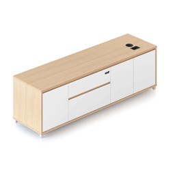 Rapidline Executive Boost+ And Halo+ LHS Cabinet Only 1800W x 500D x 520mmH Oak And White