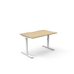 Rapidline Halo Static Single Sided Workstation 1200W x 750D x 730mmH Natural Oak/White