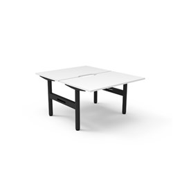 Rapidline Halo Static Back To Back Workstation 2 Person 1200Wx1500Dx730mmH White/Black