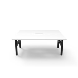 Rapidline Halo Static Back To Back Workstation 2 Person 1800Wx1500Dx730mmH White/Black
