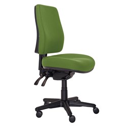 Buro Roma High Back Task Chair No Arms With Seat Slide Fabric Seat And Back Green