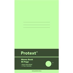 Protext Memo Book Poly Cover 165 x 100mm 8mm Ruled 80 Page Pack Of 20 Assorted