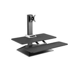 Sylex Arise Stand Easy MK2 Sit Stand Workstation + Keyboard Tray 680Wx500mmD Black