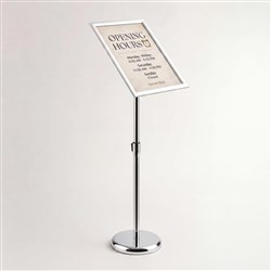 Deflecto Premium Foyer Stand With Snap Frame A3 25mm Aluminium Frame Silver