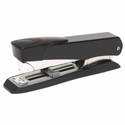 REXEL FRONT LOAD METAL STAPLER CLAM FULL STRIP BLACK