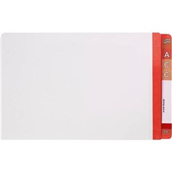 AVERY LATERAL FILES Legal White Dark Orange Mylar Tab Box of 100