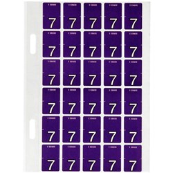 Avery Numeric Coding Label 7 Top Tab 20x30mm Purple Pack Of 150