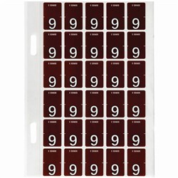 Avery Numeric Coding Label 9 Top Tab 20x30mm Brown Pack Of 150
