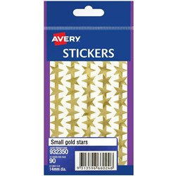 Avery Sticker Handipacks Small Gold Stars Pack Of 90