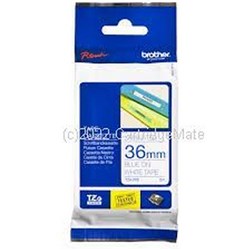 BROTHER P-TOUCH TAPE TZE-263 36MM X 8M BLUE ON WHITE