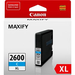 Canon Maxify PGI2600XLC Ink Cartridge High Yield Cyan