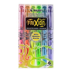 PILOT FRIXION LIGHT ERASABLE HIGHLIGHTER ASSORTED WLT6
