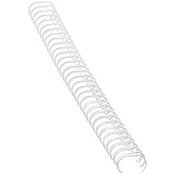 Fellowes Wire Binding Combs 12mm 34 Loop 100 Sheet Capacity White Pack Of 100