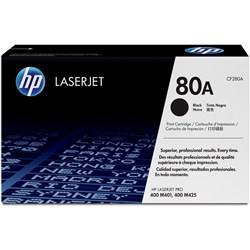 HP No. 80A TONER CART BLACK UP TO 2,700 PAGE YIELD