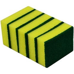 ITALPLAST SPONGE & SCOURER 100x75mm GENERAL PURPOSE Pack of 5