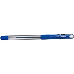 Uni SG100 Lakubo Ballpoint Pen Comfort Grip Medium 1mm Blue Pack of 12